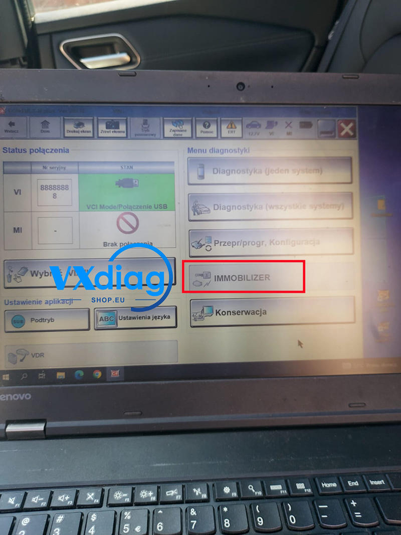VXDIAG VCX SE Nissan/Nano – Immobilizer Function Not Active