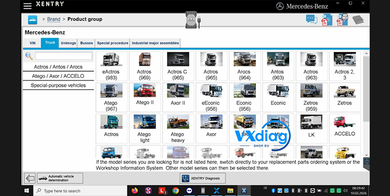 How to Open Mercedes-Benz Truck Software on VXDIAG VCX SE